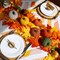 Set of 6 Faux Fall Harvest Crochet Pumpkins Small Knit Pumpkins in Orange Yellow Green Brown Cream Rustic Farmhouse